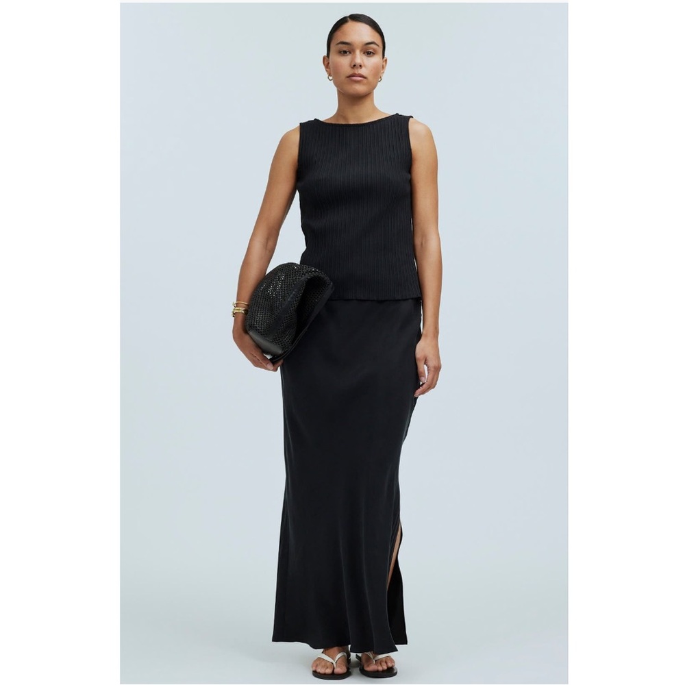 Madewell Berkeley Boatneck Tank Top in Black size XS